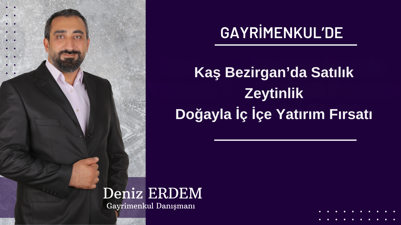 Kaş Bezirgan’da Satılık Zeytinlik: Doğayla İç İçe Yatırım Fırsatı
